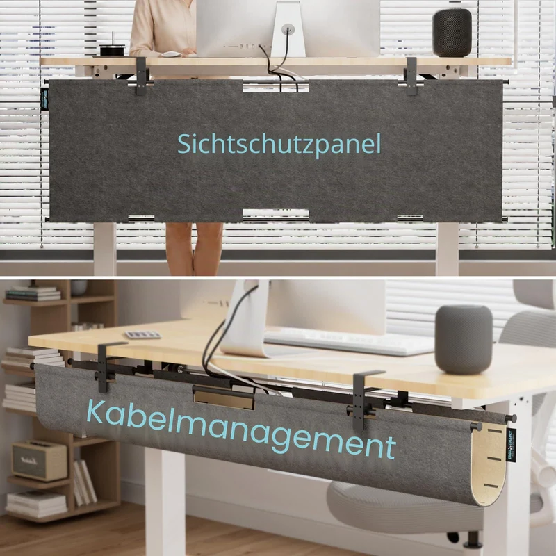 ERGO COLLECT Kabelorganisation · Grau/Khaki · 115 cm