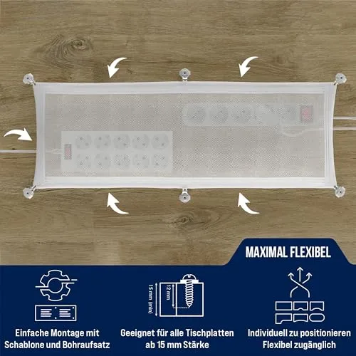Ultimate Setup Kabelorganisation · 63,5x24 cm · Weiß