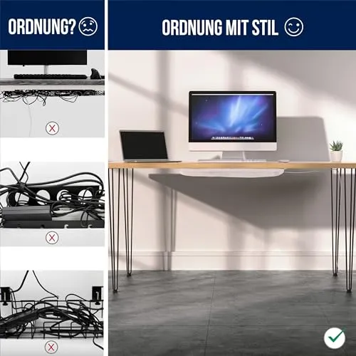 Ultimate Setup Kabelorganisation · 63,5x24 cm · Weiß