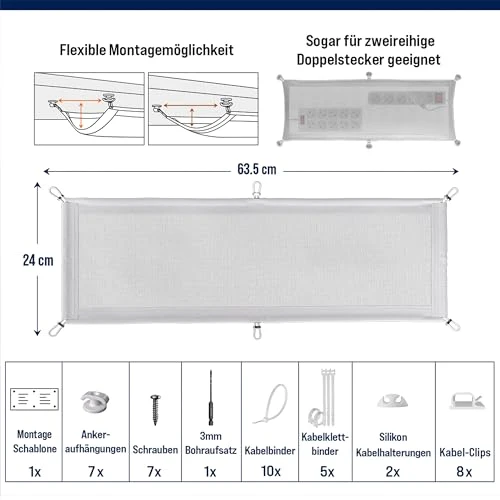 Ultimate Setup Kabelorganisation · 63,5x24 cm · Weiß