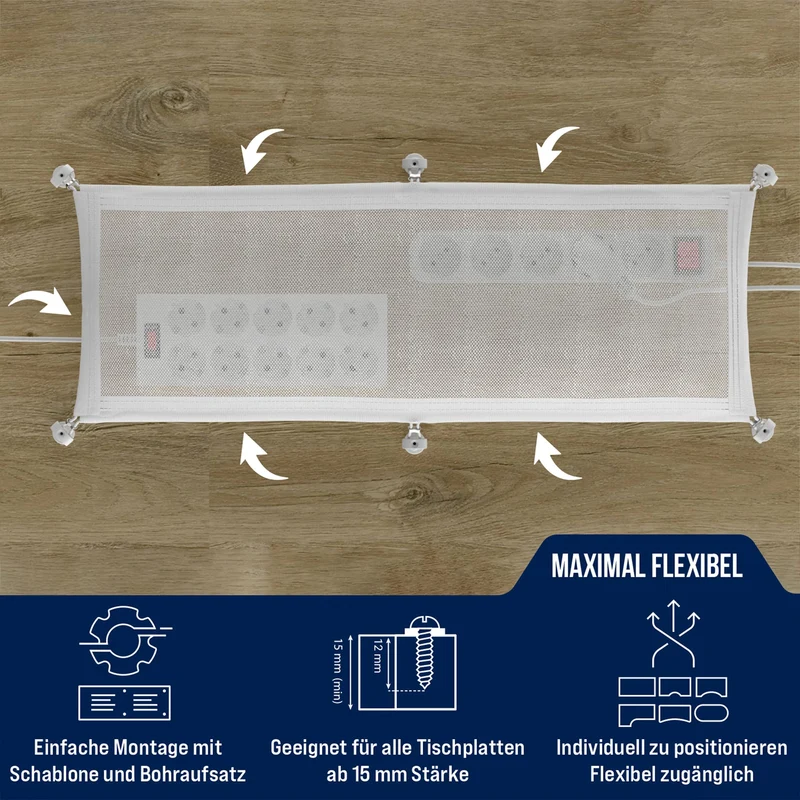 Ultimate Setup Kabelorganisation · 63,5x24 cm · Weiß