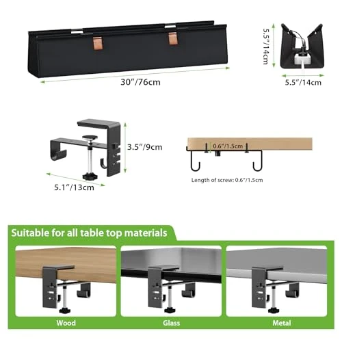 KEEGH Kabelorganisation · Groß(76cm) · Schwarz