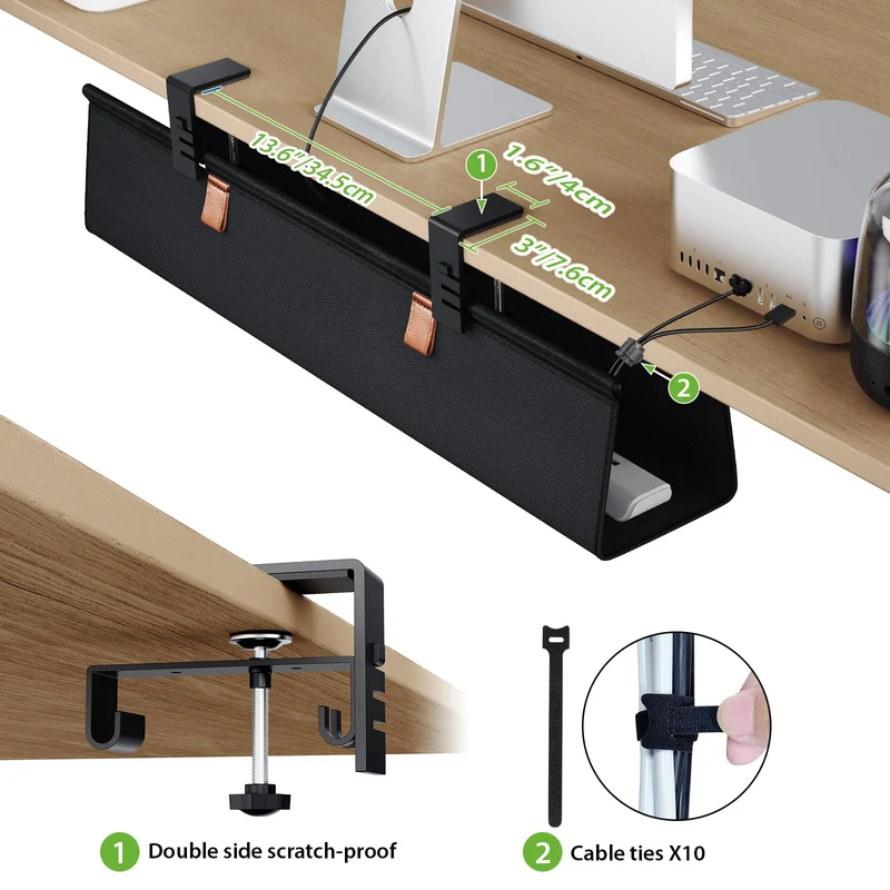 KEEGH Kabelorganisation · Groß(76cm) · Schwarz