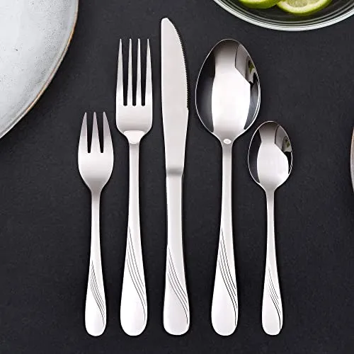 GRÄWE Besteckset für 6 Personen aus Edelstahl, Tafelbesteck Set 30-teilig, nickelfrei, rostfrei, handpoliert, spülmaschinengeeignet - Serie Stralsund