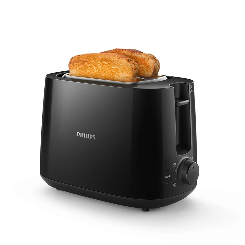 Philips Toaster, Schwarz, 8 Bräunungsstufen