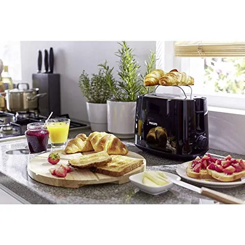 Philips Toaster, Schwarz, 8 Bräunungsstufen