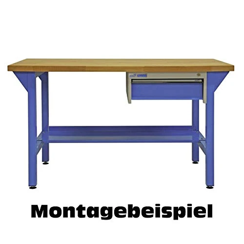 ADB Werkbankfuß höhenverstellbar, Vierkantrohr 50x50x2 mm, pulverbeschichtet, für Werkbänke mit Tiefe 700 mm, inkl. Montagematerial und Bodengleiter