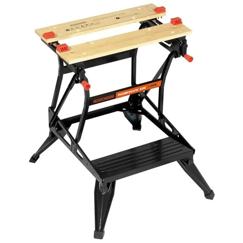 BLACK+DECKER Workmate 536 Werkbank mit Zwei Arbeitshöhen, WM536-XJ