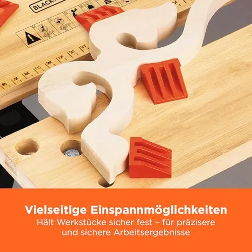 BLACK+DECKER Workmate 536 Werkbank mit Zwei Arbeitshöhen, WM536-XJ