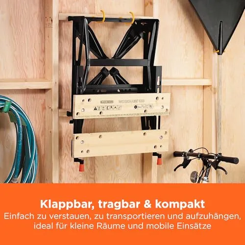 BLACK+DECKER Workmate 536 Werkbank mit Zwei Arbeitshöhen, WM536-XJ