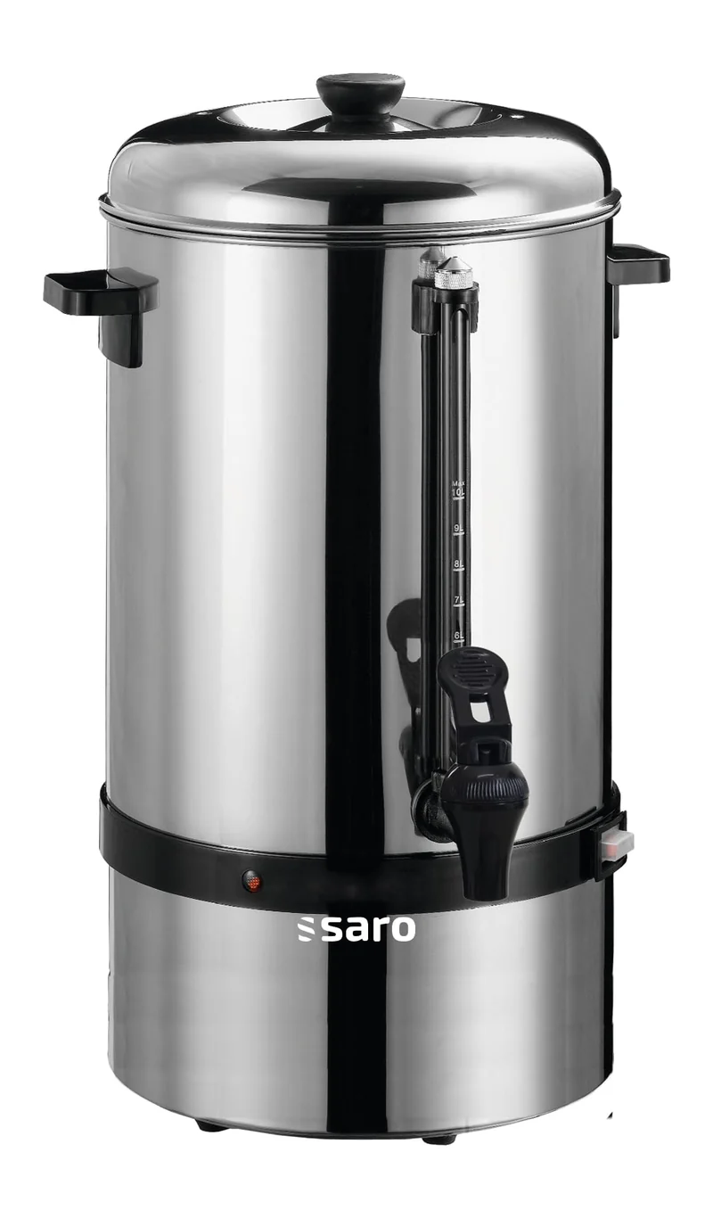 Saro Kaffeemaschine mit Rundfilter – 6,75 L / 40 Tassen – Edelstahl – Brüh- & Warmhaltefunktion – Sicherheitszapfhahn – Peilglas - 1,5 kW – Modell SAROMICA 6005