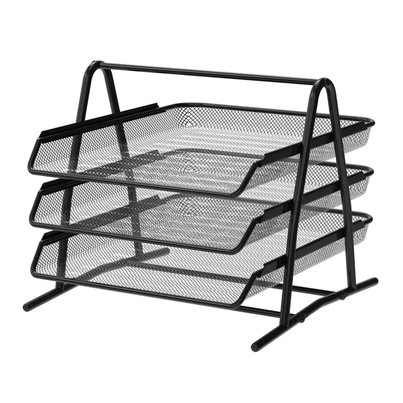 Detectalia Briefablage · 34,5L x 29,5B x 26,5H cm · Schwarz/Schiere Freude