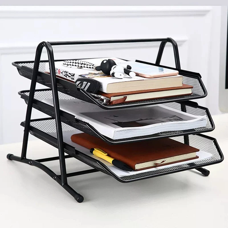 Detectalia Briefablage · 34,5L x 29,5B x 26,5H cm · Schwarz/Schiere Freude