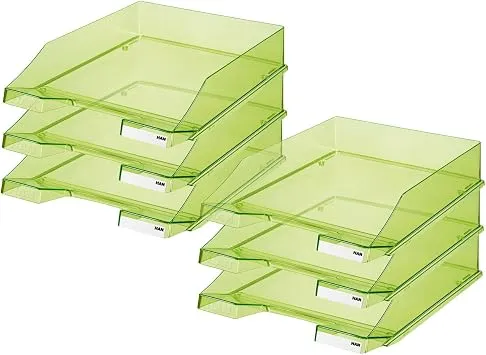 HAN Briefablage · 34,8L x 25,5B x 6,5H cm · Transparent-grün