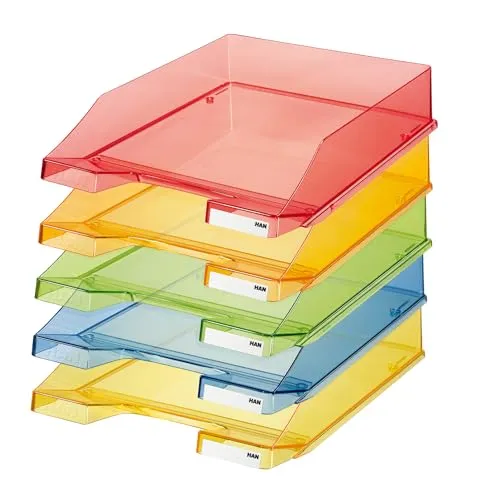 HAN Briefablage · 34,8L x 25,5B x 6,5H cm · Transparent-grün
