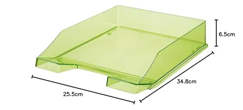 HAN Briefablage · 34,8L x 25,5B x 6,5H cm · Transparent-grün