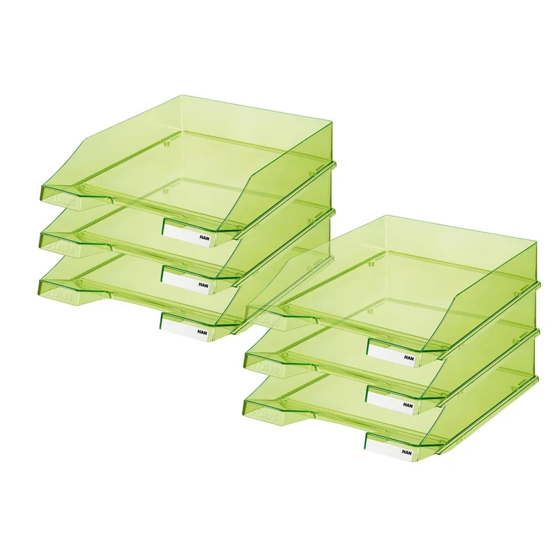 HAN Briefablage · 34,8L x 25,5B x 6,5H cm · Transparent-grün