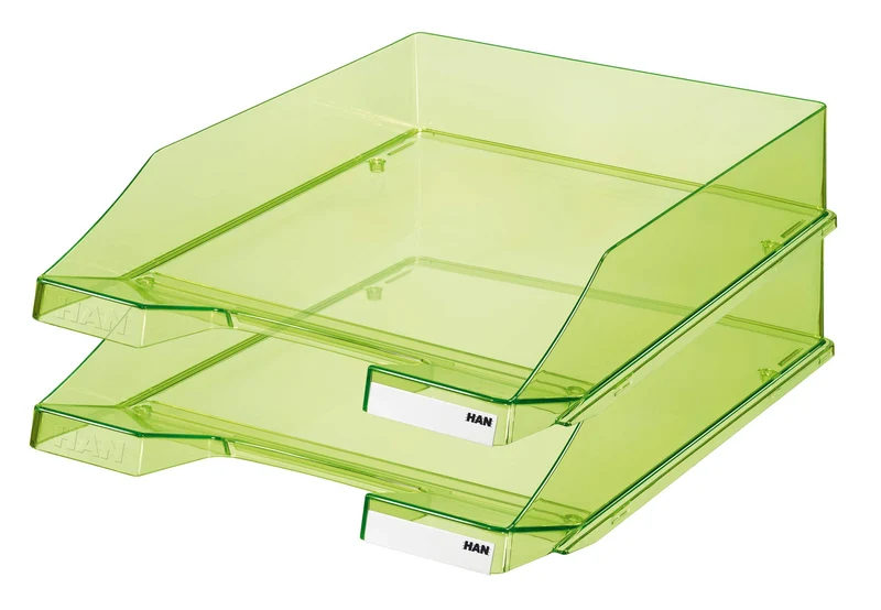 HAN Briefablage · 34,8L x 25,5B x 6,5H cm · Transparent-grün