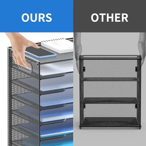 OUTWOLF Briefablage · 33L x 22,9B x 40,6H cm · Schwarz-8tier