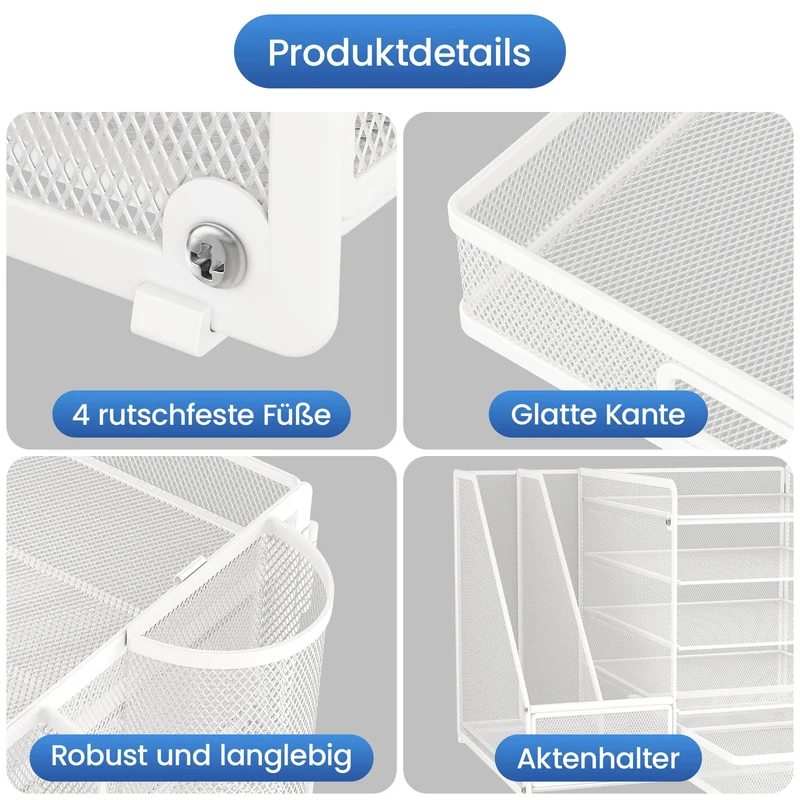 VITVITI Briefablage · 36T x 12,7B x 25,5H cm · Weiß