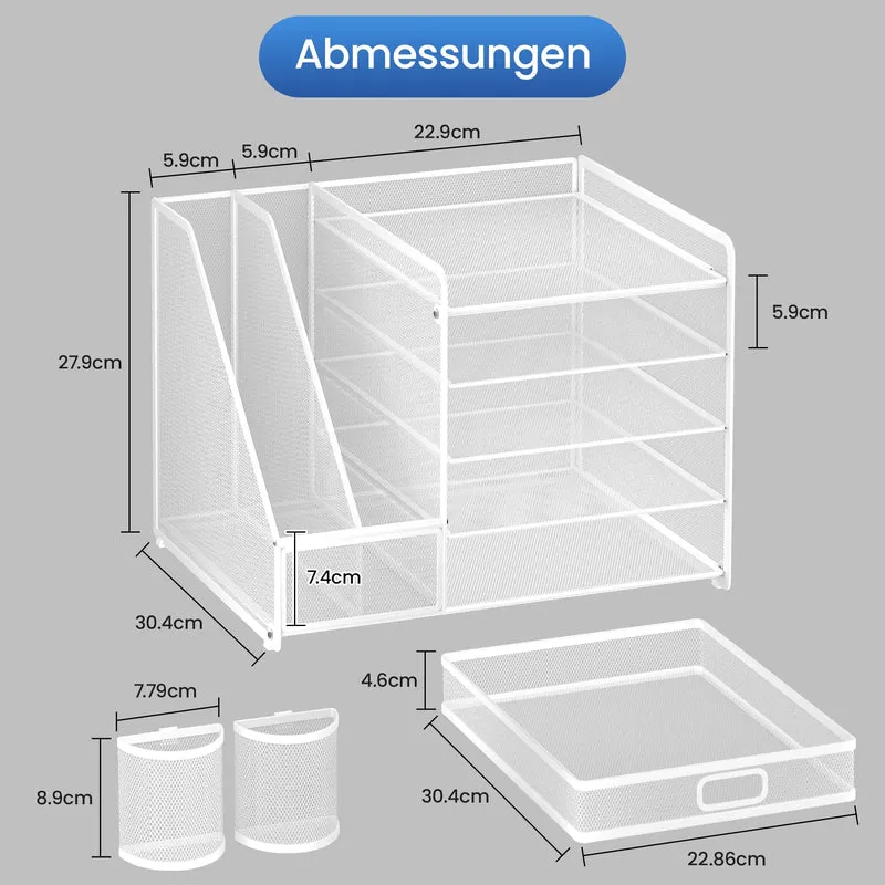 VITVITI Briefablage · 36T x 12,7B x 25,5H cm · Weiß