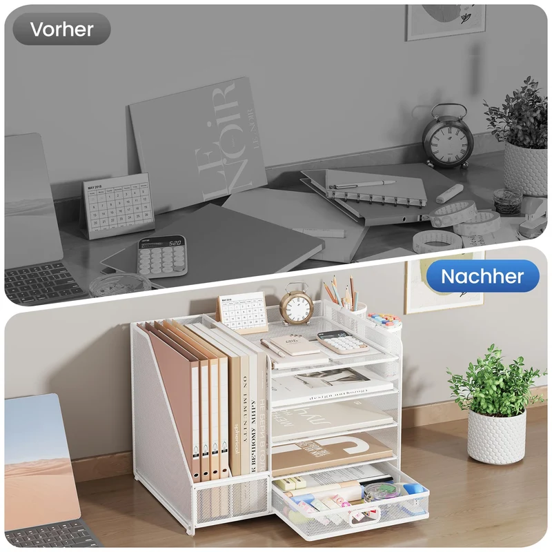 VITVITI Briefablage · 36T x 12,7B x 25,5H cm · Weiß
