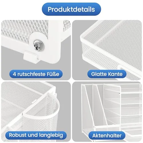 VITVITI Briefablage · 36T x 12,7B x 25,5H cm · Weiß
