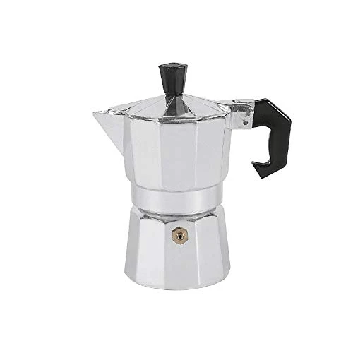 Krüger Aluminium Espressokocher 1 Tasse (0,10 L) Silber | Mokkakocher