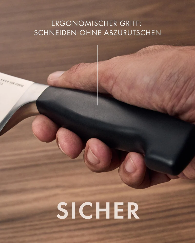 ZWILLING VIER STERNE Spick & Garniermesser 10 cm, Rostfreier Spezialstahl, Ergonomischer Griff, Made in Germany, Schwarz