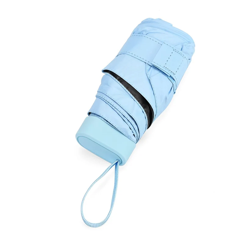 Sturmfester Poket-Regenschirm mit UV-Schutz 58 cm, Rot