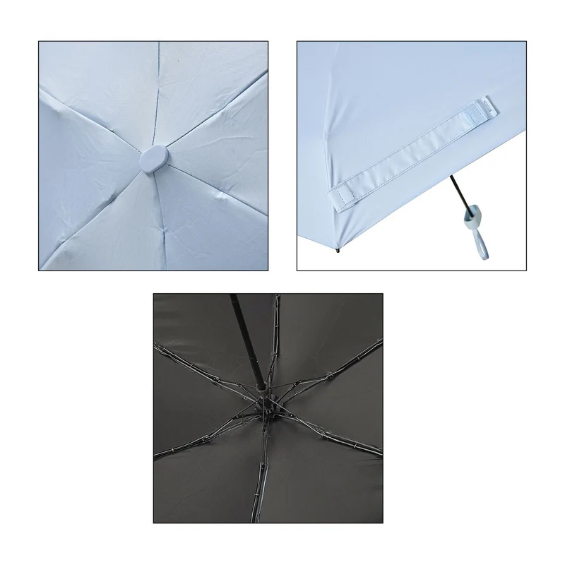 Sturmfester Poket-Regenschirm mit UV-Schutz 58 cm, Rot