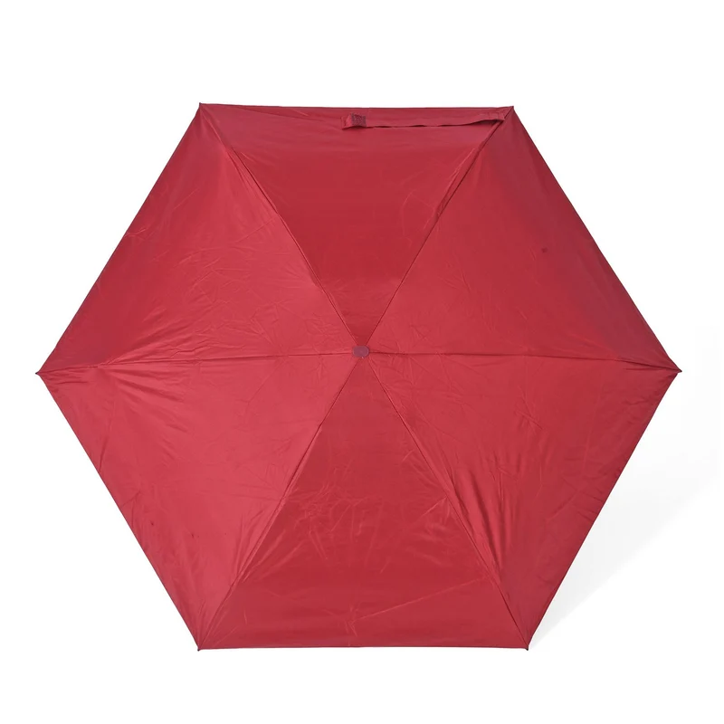 Sturmfester Poket-Regenschirm mit UV-Schutz 58 cm, Rot