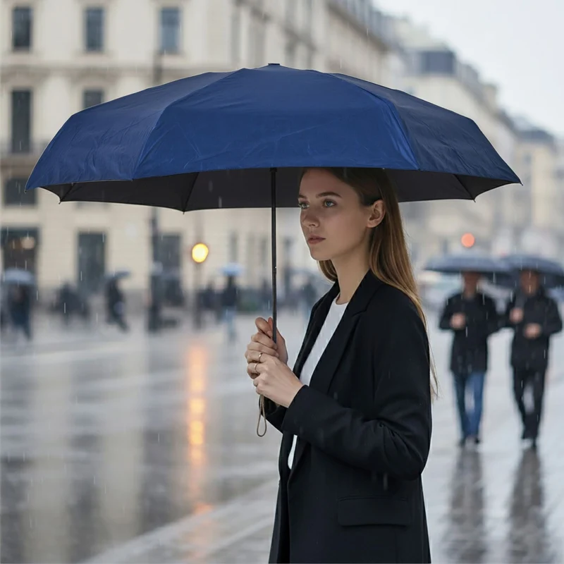 Sturmfester Poket-Regenschirm mit UV-Schutz 58 cm, Rot