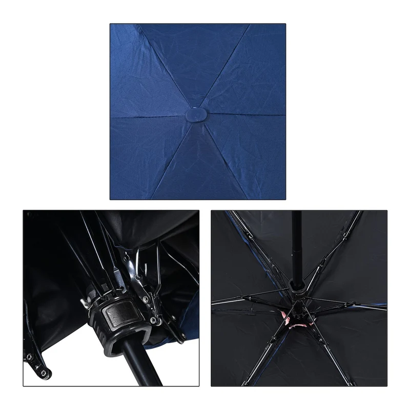 Sturmfester Poket-Regenschirm mit UV-Schutz 58 cm, Rot