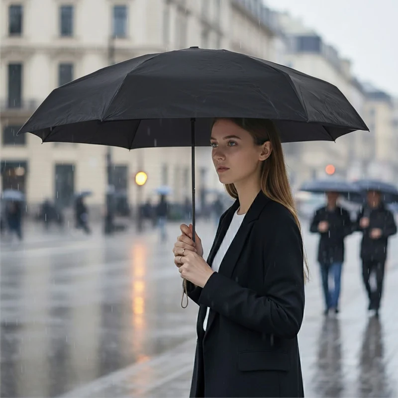Sturmfester Poket-Regenschirm mit UV-Schutz 58 cm, Rot