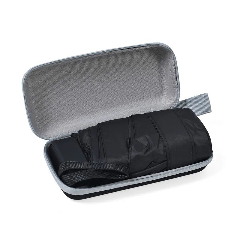 Sturmfester Poket-Regenschirm mit UV-Schutz 58 cm, Rot