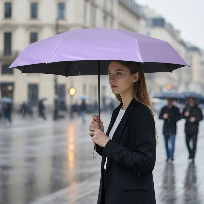 Sturmfester Poket-Regenschirm mit UV-Schutz 58 cm, Rot
