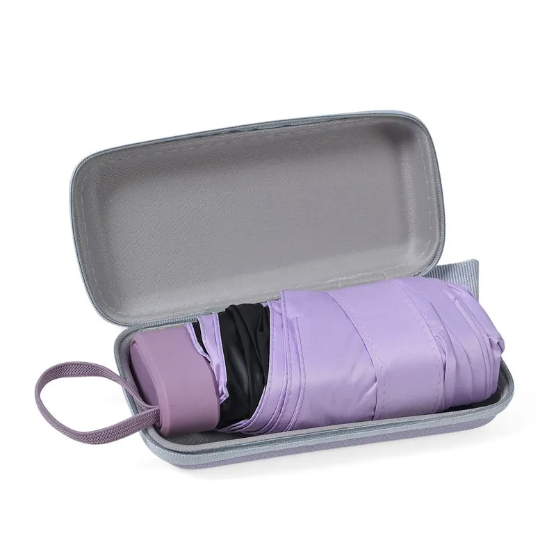 Sturmfester Poket-Regenschirm mit UV-Schutz 58 cm, Rot