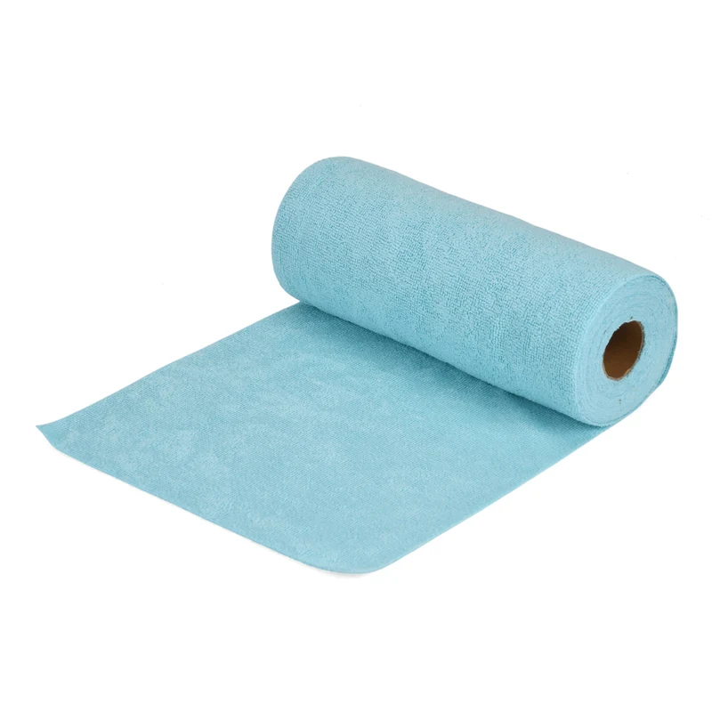 Wiederverwendbare Abreiß-Mikrofaser-Handtuchrolle - 30x30cm, 30 Tücher/Rolle, 180gsm, Gelb