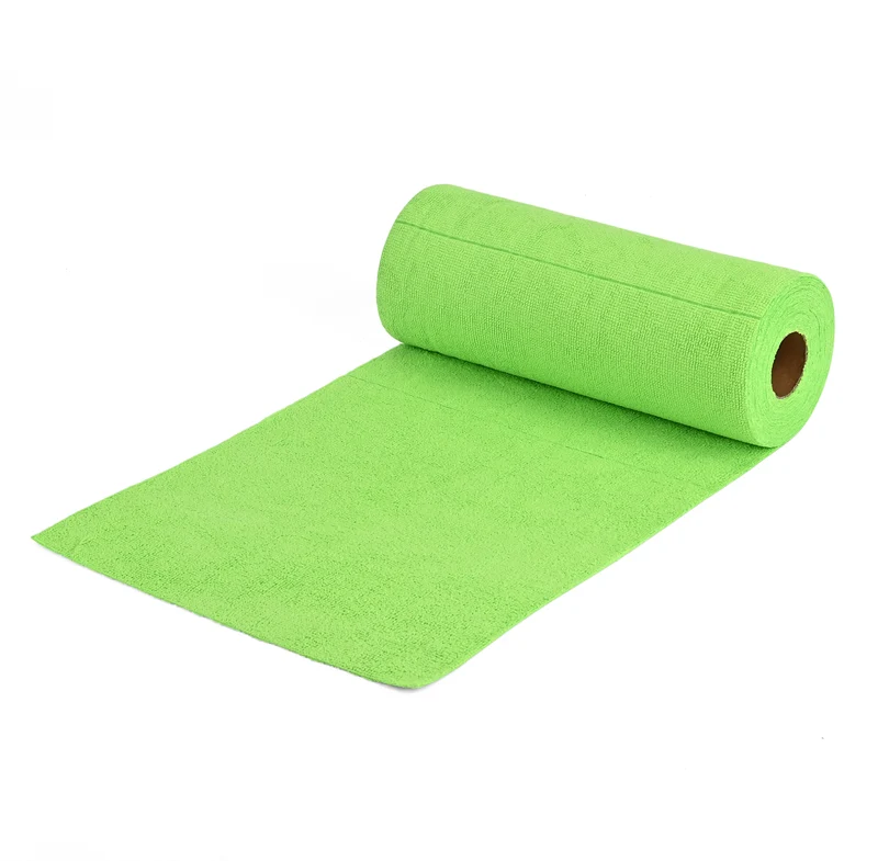 Wiederverwendbare Abreiß-Mikrofaser-Handtuchrolle - 30x30cm, 30 Tücher/Rolle, 180gsm, Gelb