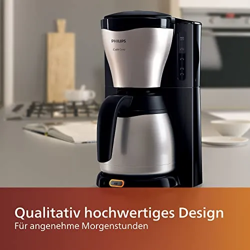 PHILIPS Filterkaffeemaschine Daily, Schwarz, 1,2 L Fassungsvermögen