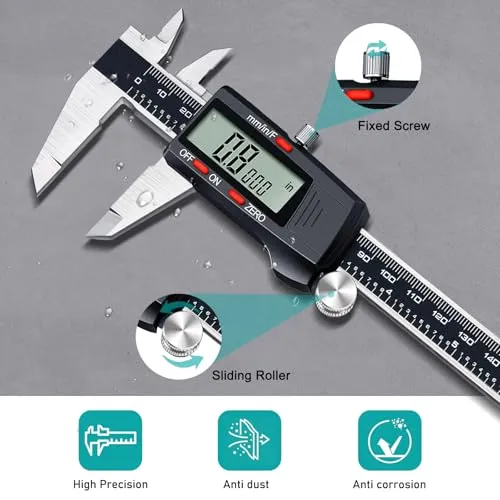 Kynup Messschieber Digital, Schieblehre Digital 150mm mit LCD-Display