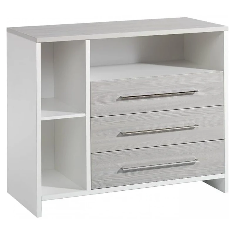 Schardt Eco Silber Wickelkommode mit Wickelaufsatz