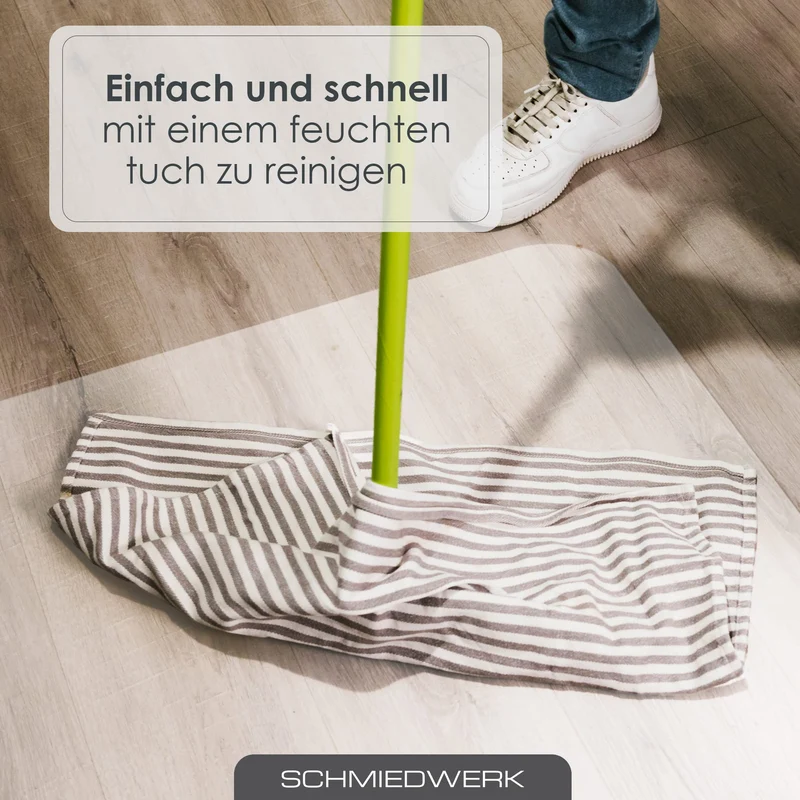 SCHMIEDWERK Bürostuhl Unterlage versch. Größen - Bodenschutzmatte für Schreibtischstuhl Antirutsch in milchweiß | Made in Germany (90x120cm)