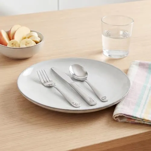 GRÄWE Kinderbesteck Set mit Tiermotiven, 3-teilig, Edelstahl poliert, spülmaschinengeeignet