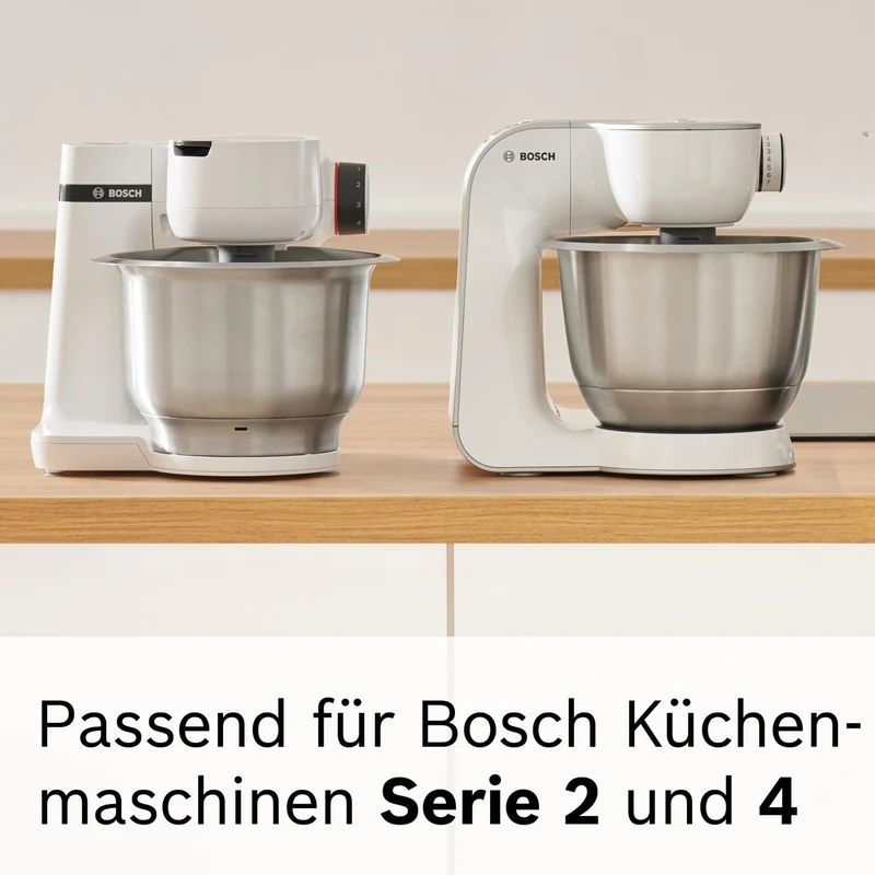 Bosch Zerkleinerer-Set MUZ45XCG1, 3-in-1, Glasbehälter, Hacken, Mixen, Mahlen, Zubehör passend für Küchenmaschine MaxxiMUM, Serie 4, Serie 2, MUM4, schwarz