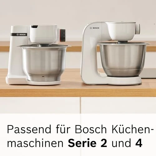 Bosch Zerkleinerer-Set MUZ45XCG1, 3-in-1, Glasbehälter, Hacken, Mixen, Mahlen, Zubehör passend für Küchenmaschine MaxxiMUM, Serie 4, Serie 2, MUM4, schwarz