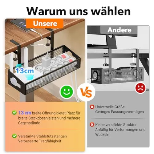 Generisch Kabelorganisation · black · 32CM