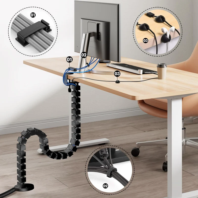 Mimoke Kabelorganisation · Clamp Montage · Schwarz