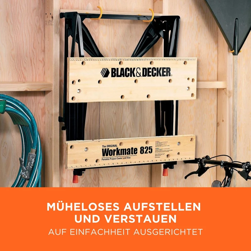 BLACK+DECKER Workmate 825 Werkbank mit Zwei Arbeitshöhen, WM825-XJ